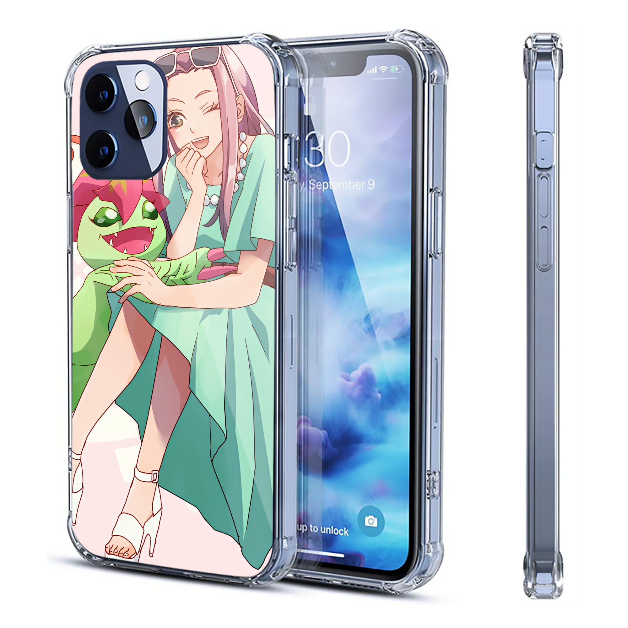 （画像用） Digimon デジタルモンスター/デジモン 【iPhone 12シリーズ対応】透明スマホケース（クリアソフトケース）